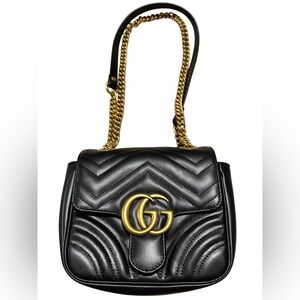 Pre-Owned GG Marmont Square Flap Bag Matelasse Leather Mini crossbody bag